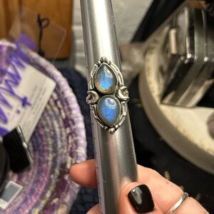 Sterling 925 Labradorite ring size 9